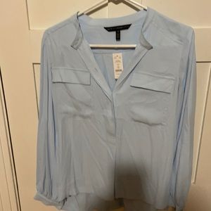 White House black market light blue blouse new with tags xs